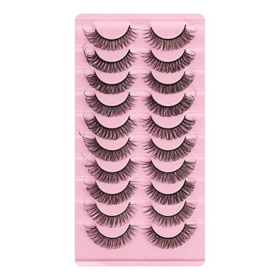 10 Pairs Reusable Self Adhesive Eyelashes No Glue or Eyeliner Needed Natural Thick False Lashes Extension
