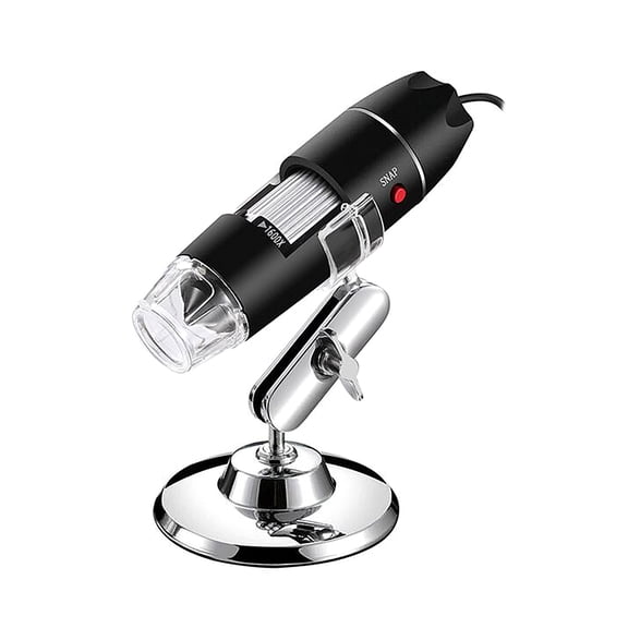 Aibecy 1600X Wired Digital Microscope Portable Handheld Microscope with USB+ USB Interfaces 8 Type-C Adapter