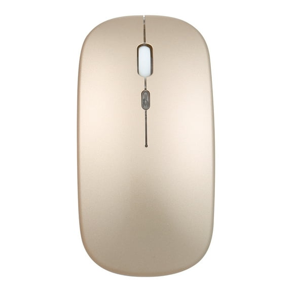 Aibecy 2.4G Wireless Slim Mouse Less Noise 3 Adjustable DPI 7-color Breathing Light Rechargeable Mouse for Laptop Computer, Gold
