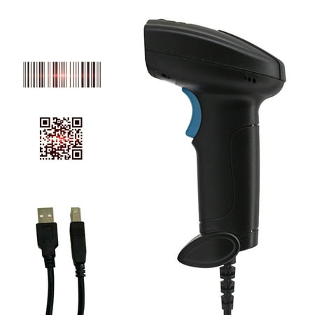 Aibecy 2D Barcode Scanner Handheld USB Wired Bar Code Reader Manual Trigger/Auto Continuous Scanning Support Paper Code Compatible with Windows Android for Supermarket Retail Store Library