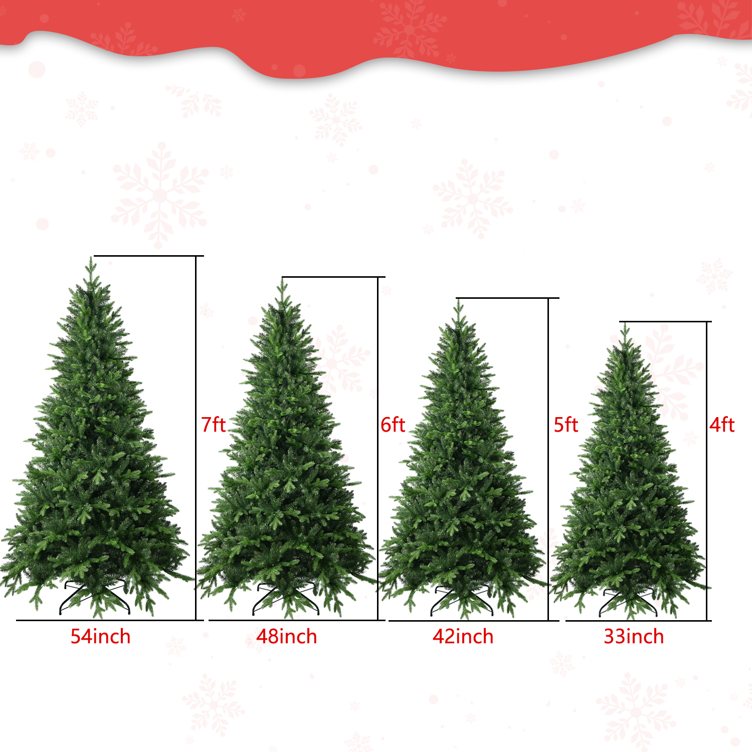 Aibecy 4FT Artificial Full Christmas Tree Automatic Open Premium Xmas