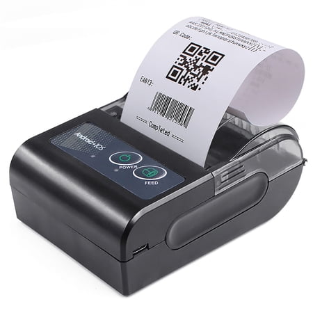 Aibecy 58mm Mini Portable Thermal Printer Wireless Lable Receipt Shipping Exrpress Printer USB BT Connection Support ESC/POS Command Compatible with Windows Android iOS for Supermarket Store