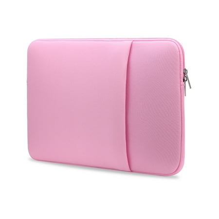 Aibecy B2015 Laptop Sleeve Soft Zipper Pouch 17'' Laptop Bag Replacement for Air Pro Ultrabook Laptop Pink