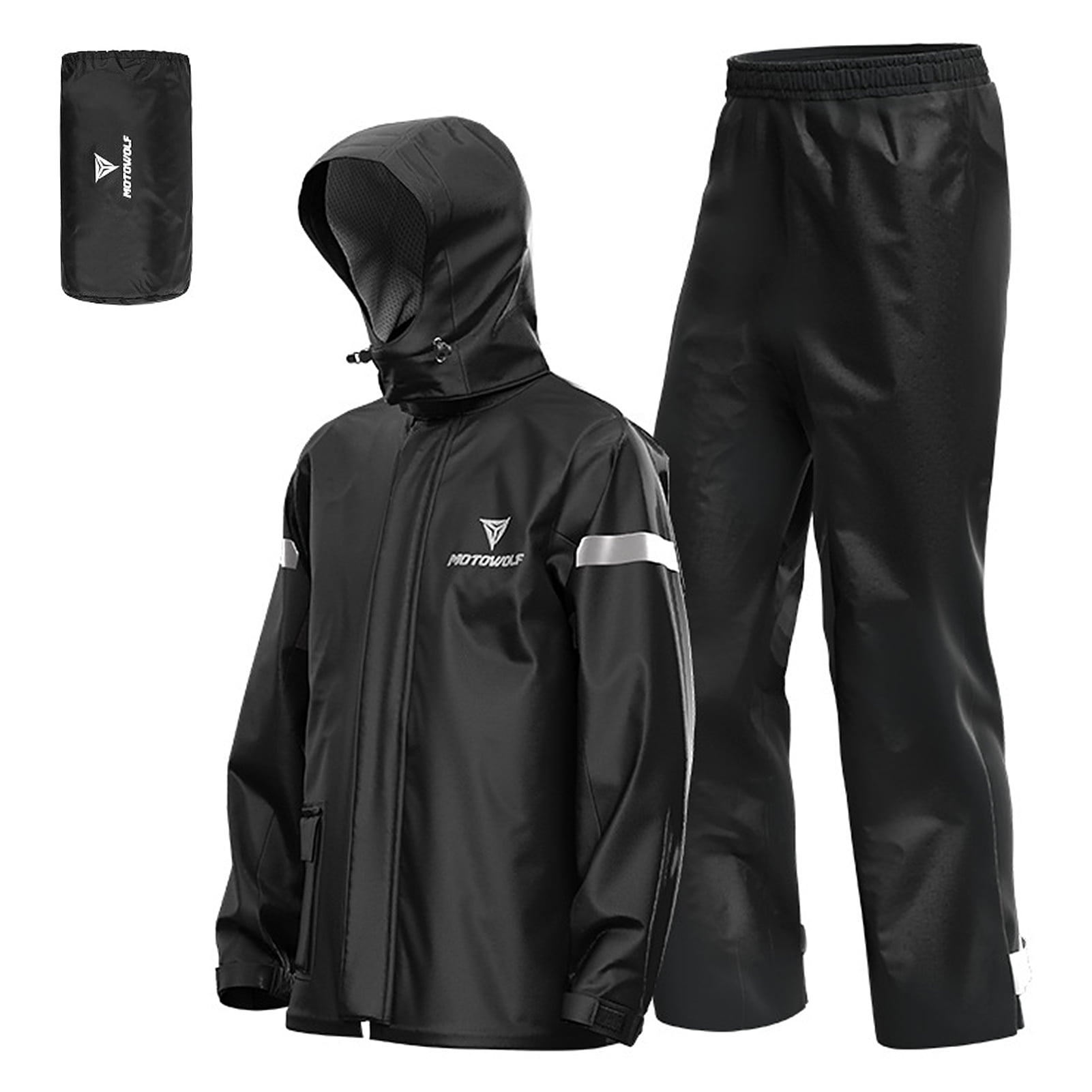Aibecy Bike Riding Rain Suit for Men Includes Waterproof Jacket and Pants Reflective for Safety