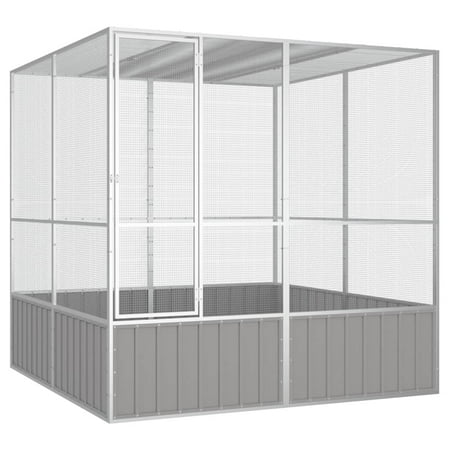 Aibecy Bird Cage Gray 84.1"x85.6"x83.3" Galvanized Steel