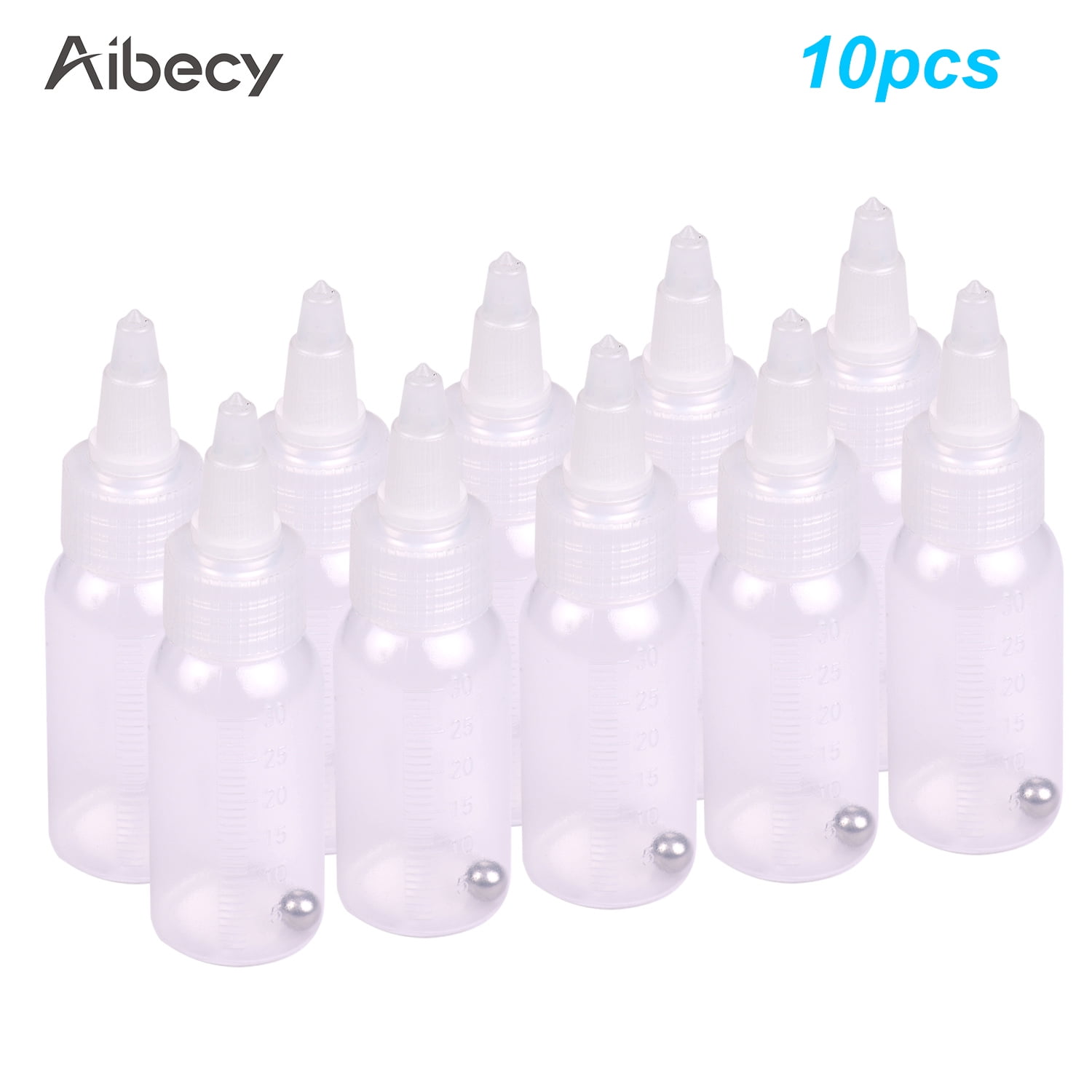 Aibecy Box of 10Each 1.2Ounce(35cc) Airbrush Bottles Paint Storage