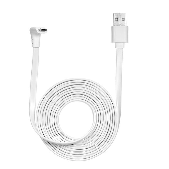 Aibecy Charging Cable 2M/6.6ft for Indoor Weatherproof Fit 2 GO Light Flat Aluminium Alloy USB Cord No Plug White 1 Pack