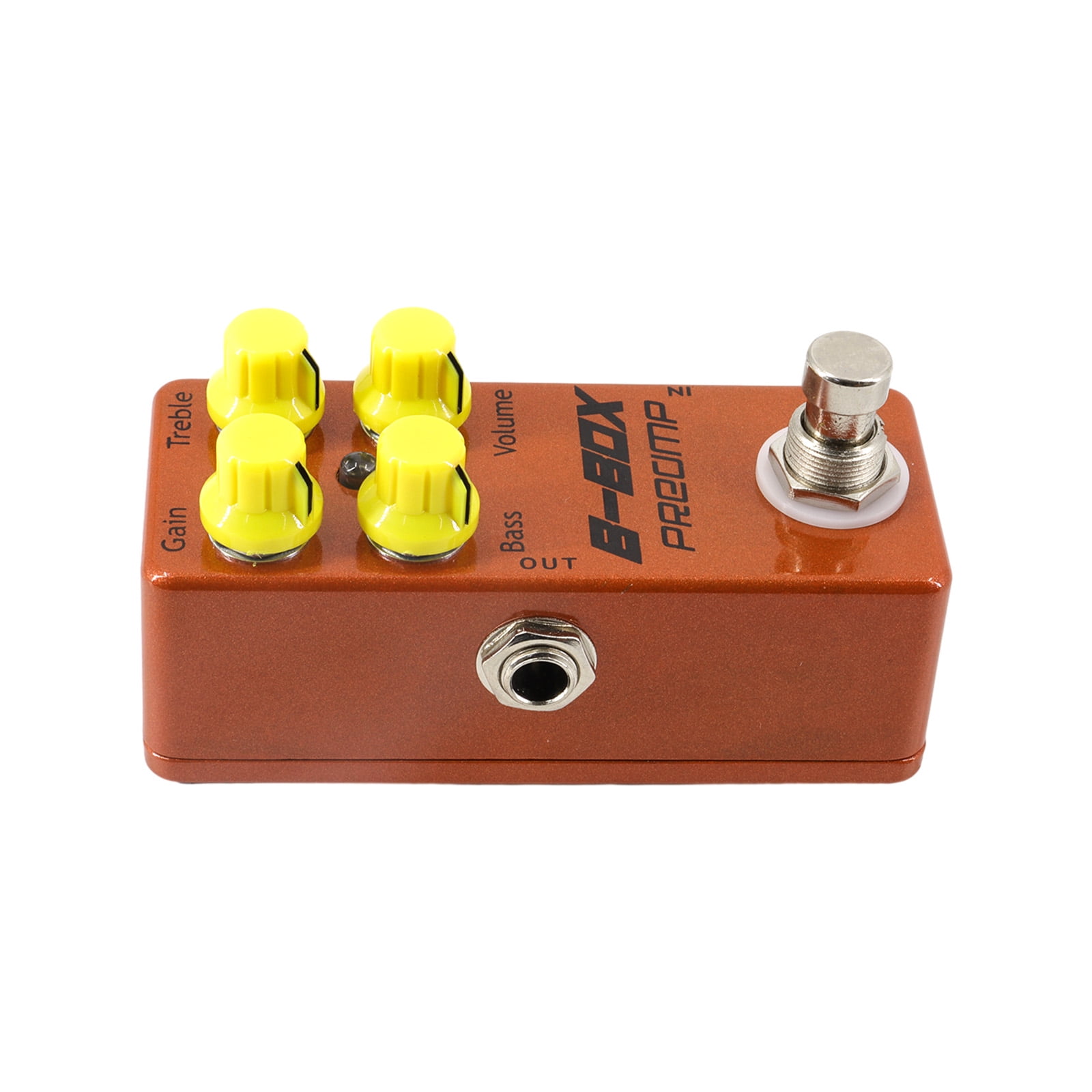 Aibecy Effects Pedal,4 Knobs Zinc Alloy 6.35mm Input/output Pedal Pedal