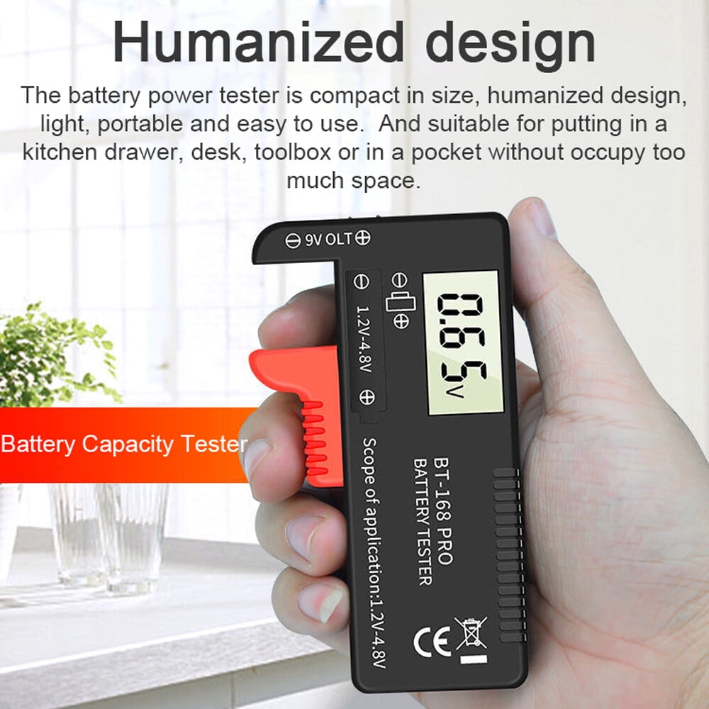 Aibecy Electric quantity measuring instrument,9v 1.2v4.8v Battery