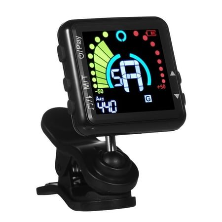 Aibecy Guitar Tuner Rechargeable Guitar Tuner Clip On Color Display Professional Electric Guitar Tuner with Metronome for all Instruments Bass Guitar Violin Banjo Ukulele