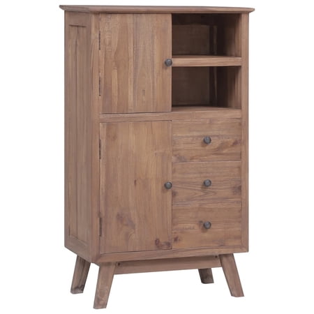 Aibecy Highboard 23.6"x11.8"x39.4" Solid Teak Wood