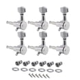 thumbnail image 1 of Aibecy Inline Electric Guitar Tuning Pegs 6 Left Sealed Locking Tuners Chrome Plated Machine Heads 1:18 Compatible with ST Electric Guitar, 1 of 7
