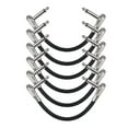 thumbnail image 1 of Aibecy Instrument Patch Cable Guitar Effect Pedal 15cm 1/4" Silver Plug Black PVC Jacket 6 Pack, 1 of 5