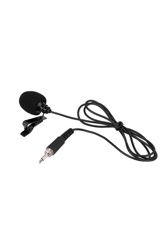 Mic for Computer External 3.5mm Jack Mini Portable Clip-on Lapel Microphone Hands-free Screw Lock for PC Laptop