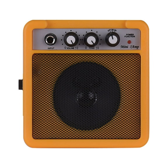 Aibecy Mini Guitar Amplifier 5W Speaker with 3.5mm & 6.35mm Inputs 1/4 Inch Output Volume Tone Adjustment Overdrive Support