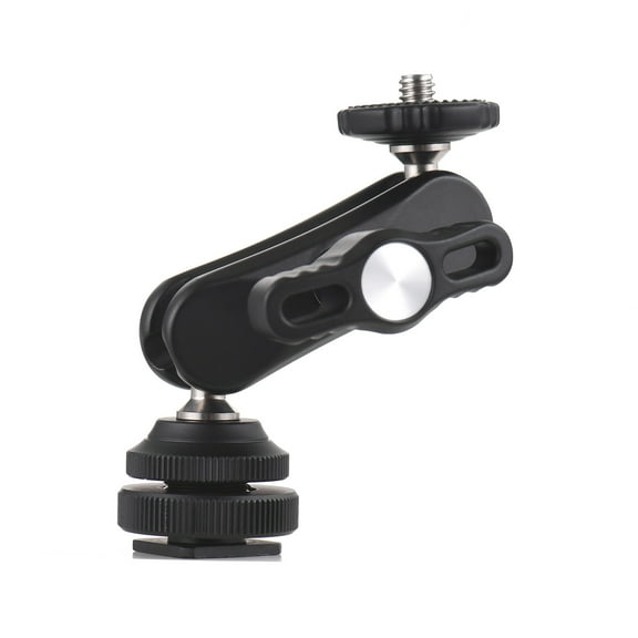 Aibecy Multi-Function Ballhead Adapter with Cold Shoe Mount 1/4 Inch Screw for DSLR Camera Camcorder LED Light Microphone