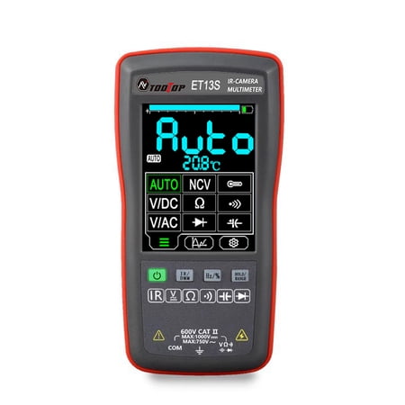 Aibecy Multimeter Thermal Imager ET13S 2in1 Touchscreen 2.8inch IR Resolution 192x192 Temperature Range -20 to 550 Degrees Auto Test Hotspot Tracking PC Analysis