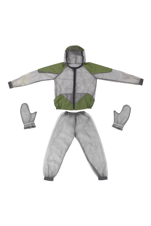 Outdoor Mosquito Repellent Suit Bug Jacket Mesh Hooded Suits Fishing Camping Jacket Protective Mesh Shirt Gloves Pants