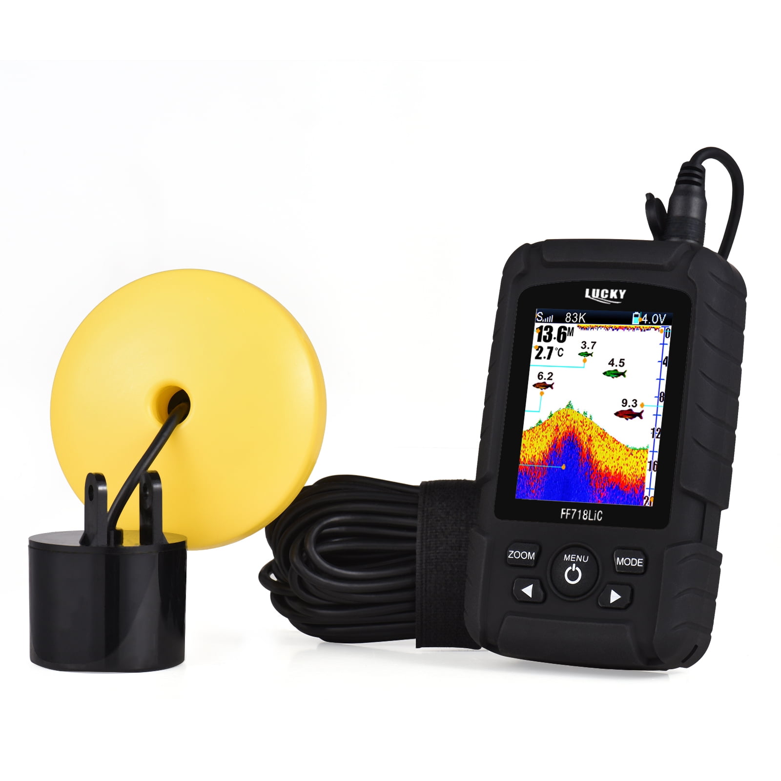Aibecy Portable Fish Finder Handheld Wired Depth Finder for Boat Kayak