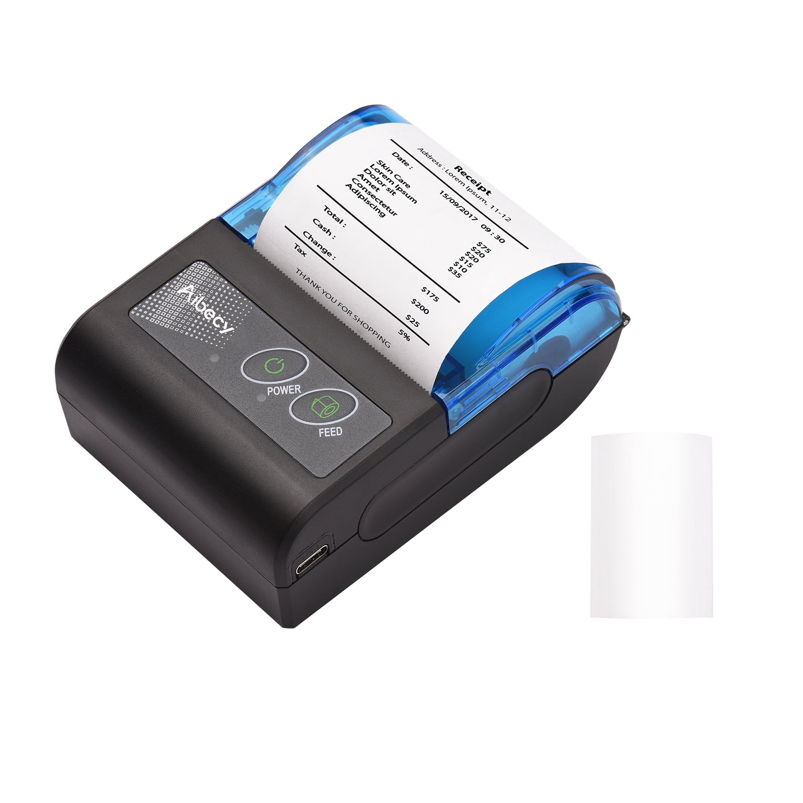Portable Mini Thermal Printer, Bluetooth Mobile Printer for iOS & Android