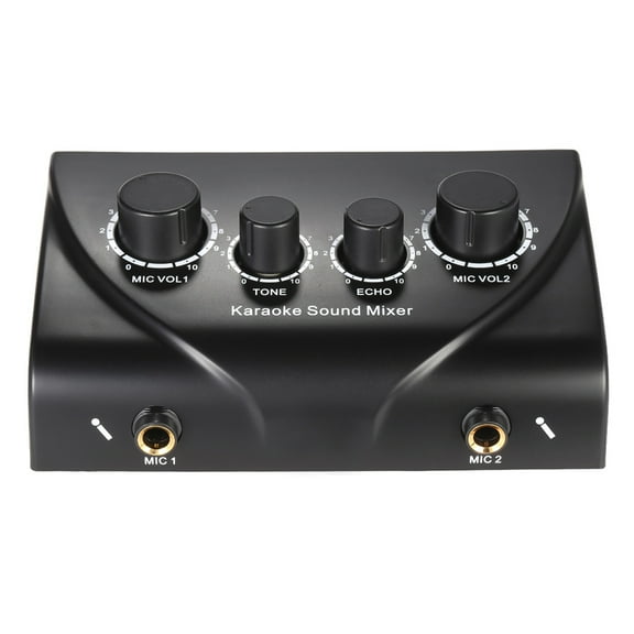 Aibecy Sound Mixer for Karaoke Double Mic Inputs With Wire