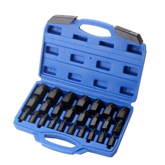 Aibecy Spiral Nut Extractor Set 25-Piece Tool for Removing Broken Bolts and Stripped Screws