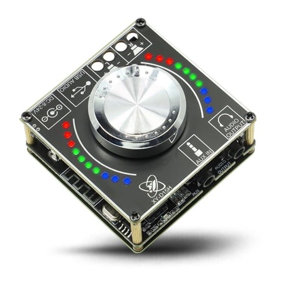 Aibecy Stereo Amplifier Board 15W BT5.1 with AUX USB U-disk Input for 12/24V Speaker Mobile APP Control Module Support Sinilink