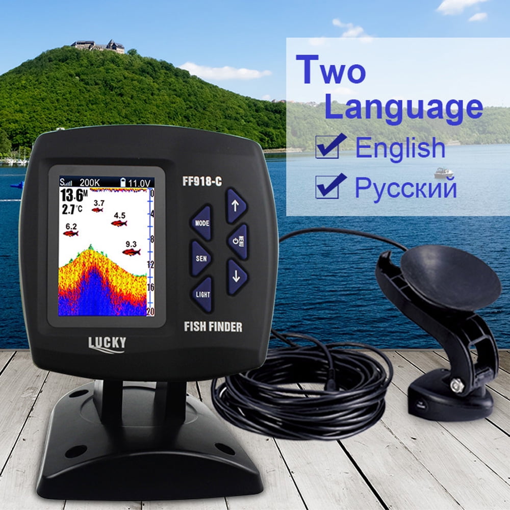 Aibecy Water Depth Boat Fish Finder FF918-C100DS 328ft/100m Dual Frequency