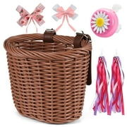 Aibecy Waterproof Bicycle Basket for Girls 3-13 Small Bicycle