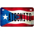 thumbnail image 1 of Aibonito Puerto Rico Flag License Plate Metal Novelty 7" x 4" Motorcycle (MP), 1 of 1