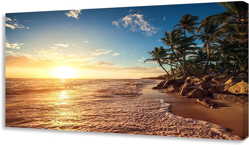 Aibonnly Wall Art Canvas Painting Cherry Blossoms Mount Fuji 1 Piece ...