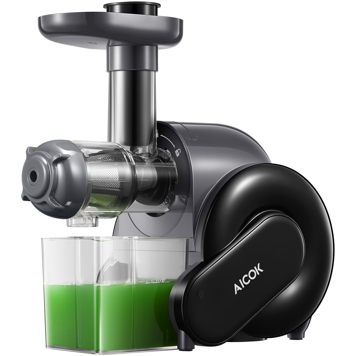 Aicok Slow Juicer, Masticating Juicer Easy to Clean with Quiet Motor