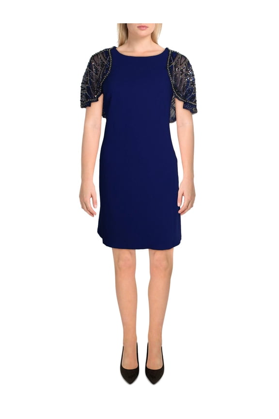 Womens Beaded Mini Cocktail and Party Dress