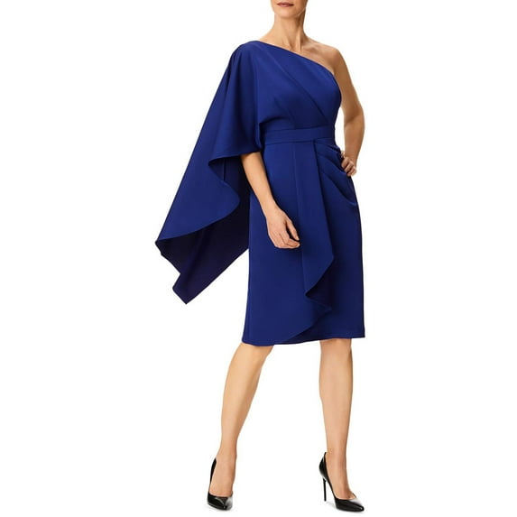 Aidan Mattox Womens One Shoulder Knee-Length Cocktail and Party Dress