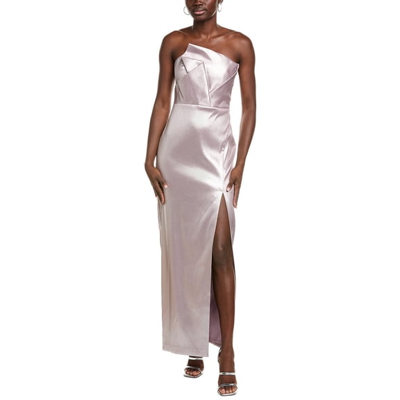 Aidan Mattox womens Aiden Mattox Coated Column Gown, 6, Pink