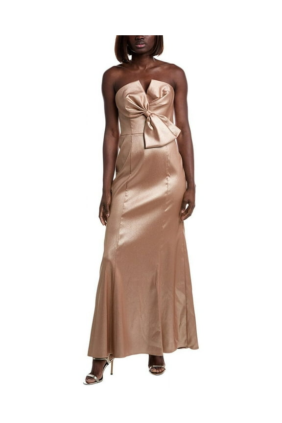 womens Aiden Mattox Maxi Gown Dress, 6, Blue