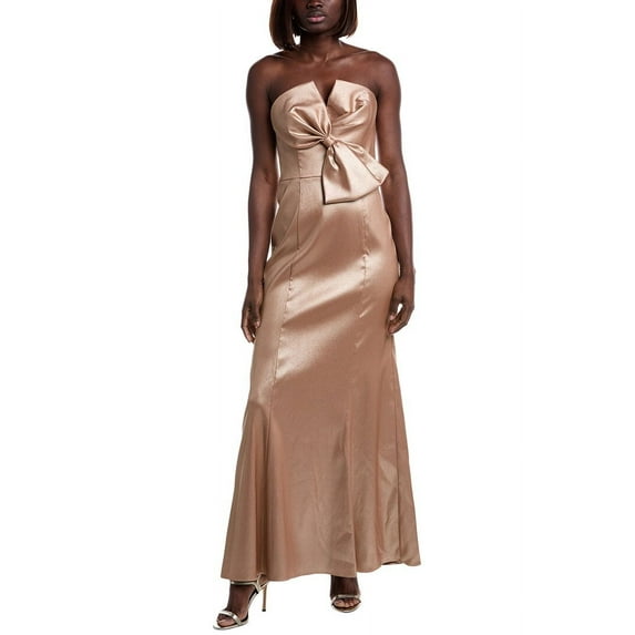 Aidan Mattox womens Aiden Mattox Maxi Gown Dress, 8, Blue