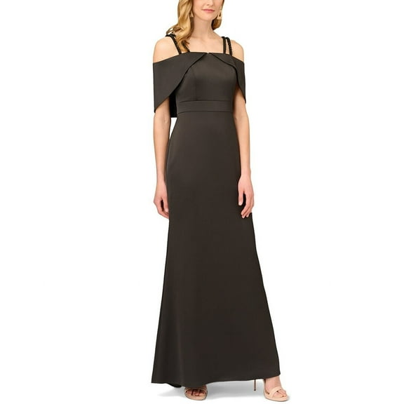 Aidan Mattox womens  Double Strap Satin Column Gown, 8