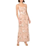 Aidan Mattox womens Embellished Maxi Dress, 8, Blue