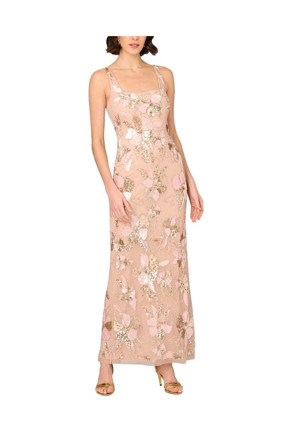 womens Embellished Maxi Dress, 8, Blue
