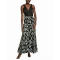 thumbnail image 1 of Aidan Mattox womens  Floral Applique Gown, 4, Black, 1 of 3