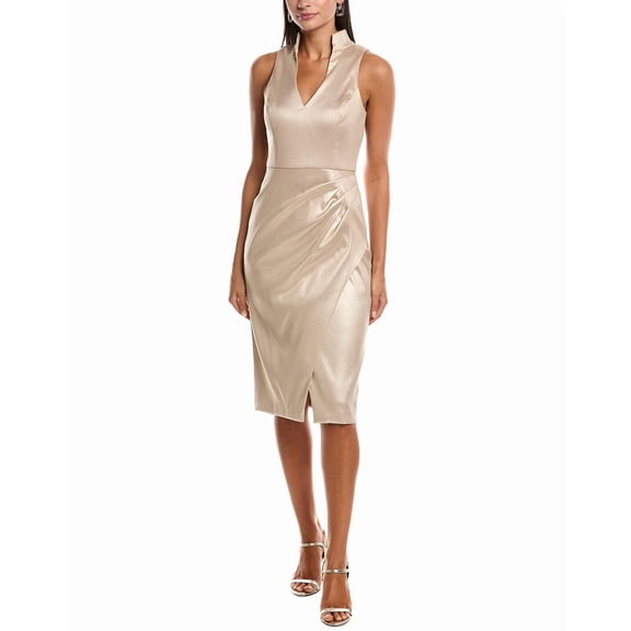 Aidan Mattox womens  Midi Dress, 10, Tan