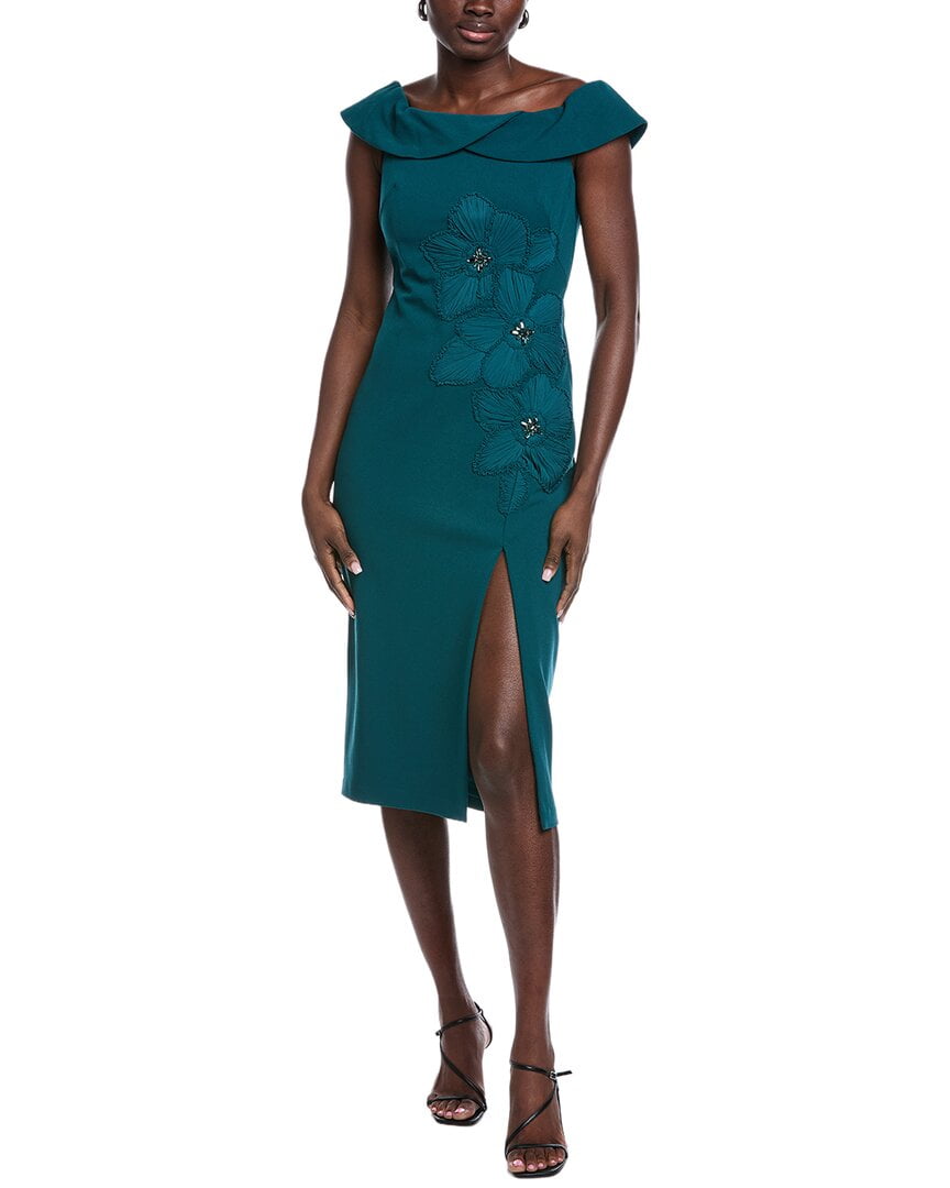 aidan mattox pleated colorblock midi dress Pleated Colorblock Midi Dress by Aidan AIDAN MATTOX
