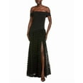 thumbnail image 1 of Aidan Mattox womens  Tiered Tulle Frill Maxi Dress, 12, Black, 1 of 3