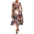thumbnail image 1 of Aidan Mattox womens  V-Neck Cap Sleeve Dress, 4, Pink, 1 of 3