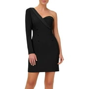 Aidan by Aidan Mattox Womens Crepe One Shoulder Cocktail and Party Dress