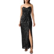 Aidan by Aidan Mattox Womens Embellished Strapless Evening Dress