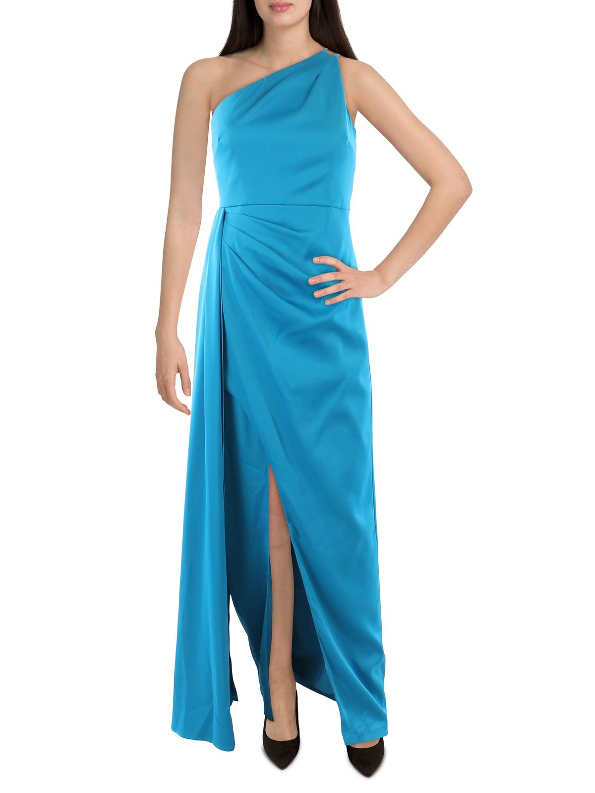 Aidan by Aidan Mattox Womens One Shoulder Long Evening Dress - Walmart.com