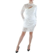 Aidan by Aidan Mattox Womens Satin Lace Bodycon Dress