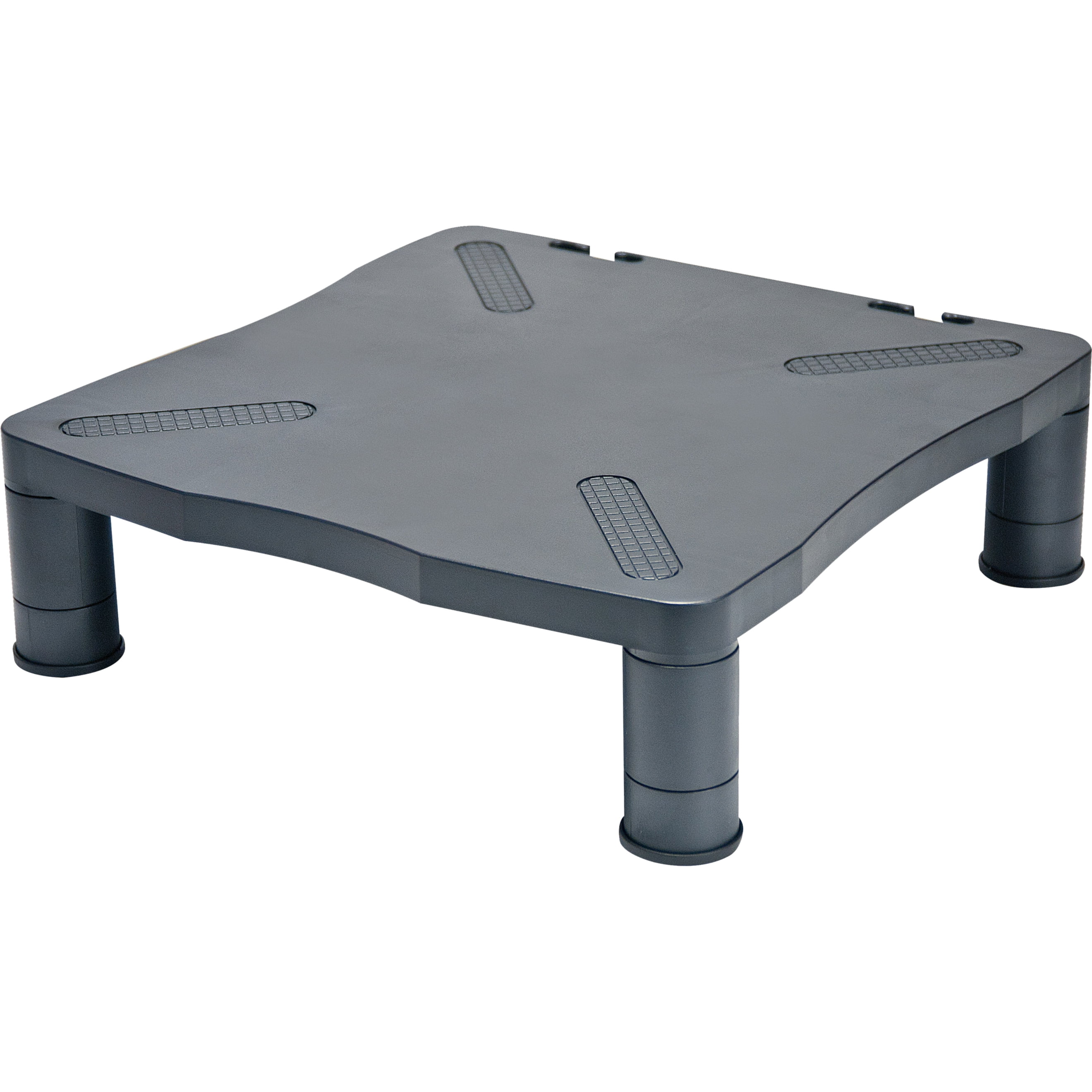 Black Adjustable Desktop Monitor Stand with Cable Management